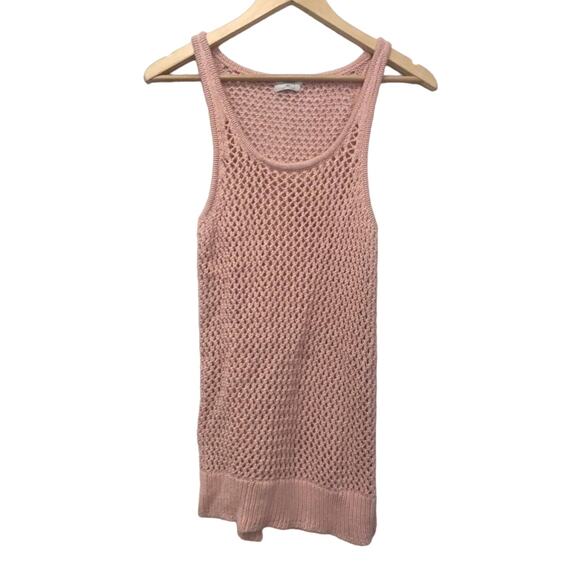 Wallace Sweater Womens XS Orange Open Knit Sleeveless - Picture 1 of 7